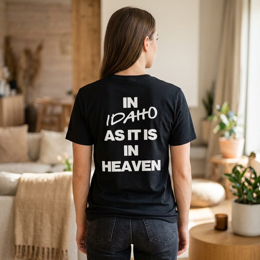 “In Idaho As It Is In Heaven” Shaka Heavy Weight Cropped T