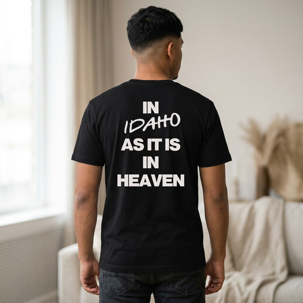 “In Idaho As It Is In Heaven” Shaka Heavy Weight Cropped T