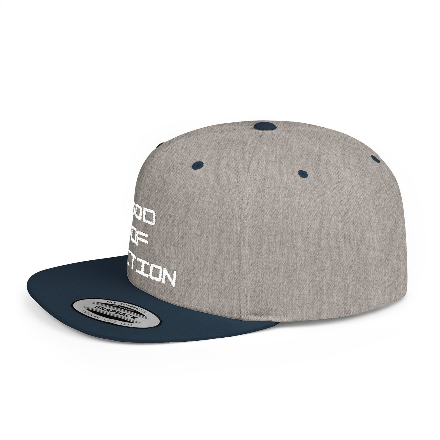 GOD of Action Flat Bill Snapback — Bold Streetwear Trucker Cap